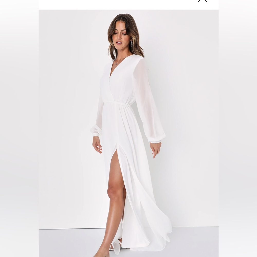 Wondrous water lilies maxi dress white